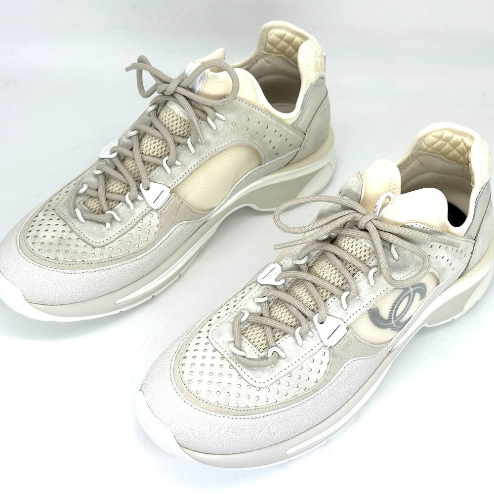 CHANEL 23S 2023 Suede Fabric Mesh CC Sport Sneakers Kicks Shoes Trainers - Picture 11 of 15